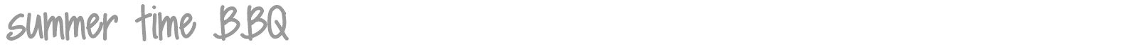 Summer Time BBQ font preview